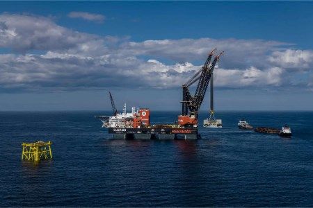 Offshore substation installed at Inch Cape