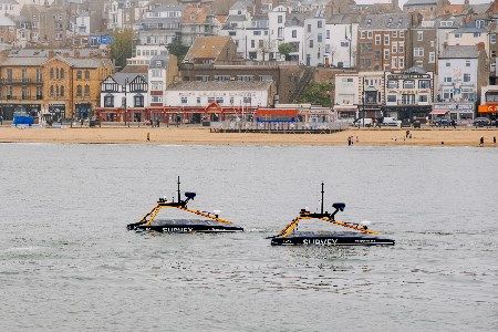 USVs launched from Scarborough shoreline for early Eastern Green Link seabed survey